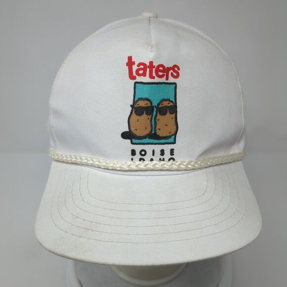 Taters Boise Idaho Snapback Hat White One Size Adjustable 6 Panel Rope Capital - Picture 2 of 8